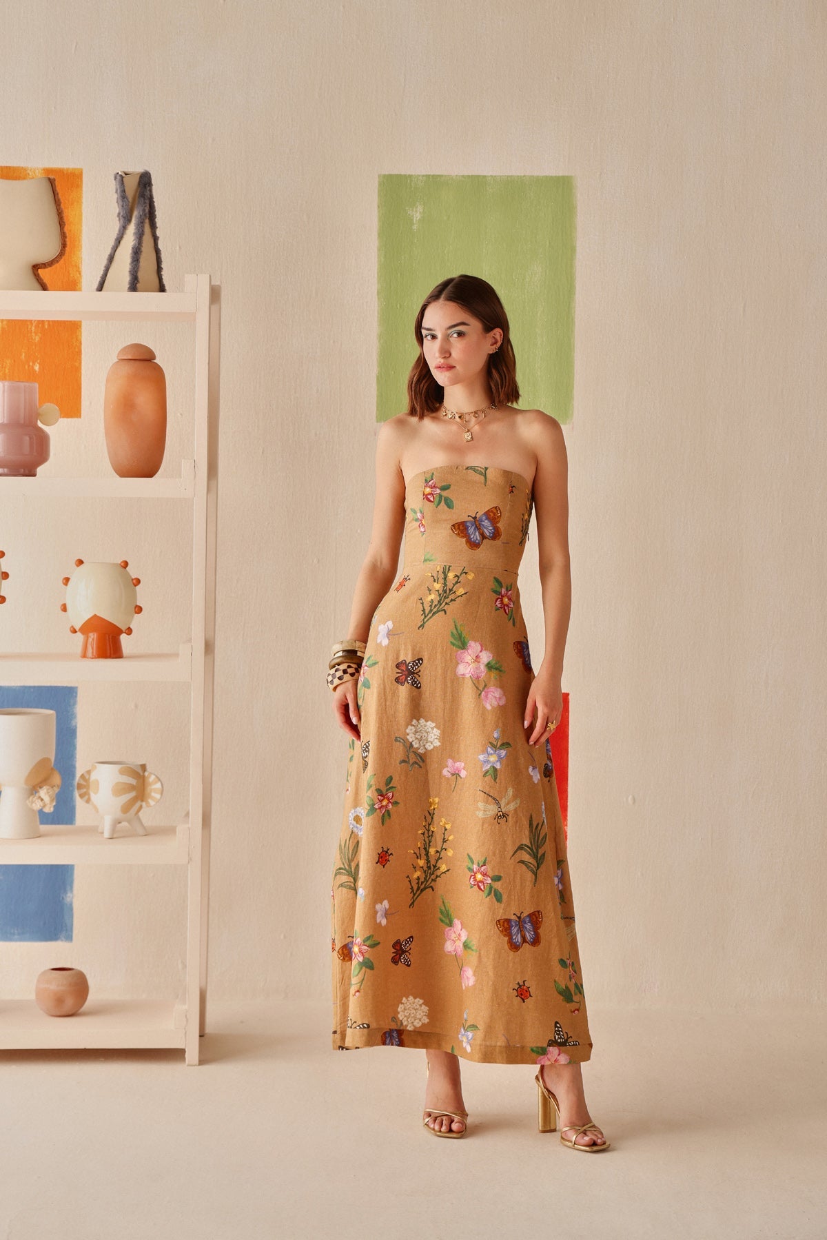 mariposa midi dress sage MARIPOSA DRESS