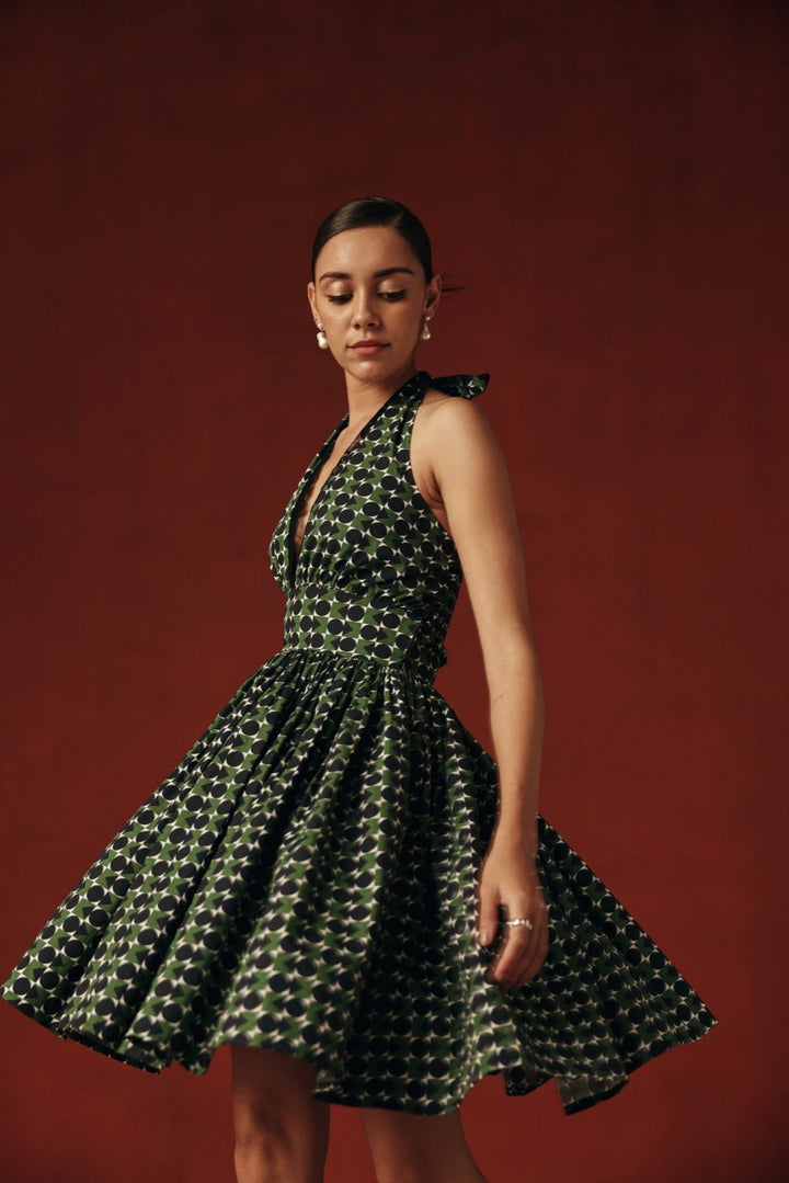 Guinguette Halter Dress - Sage By Mala