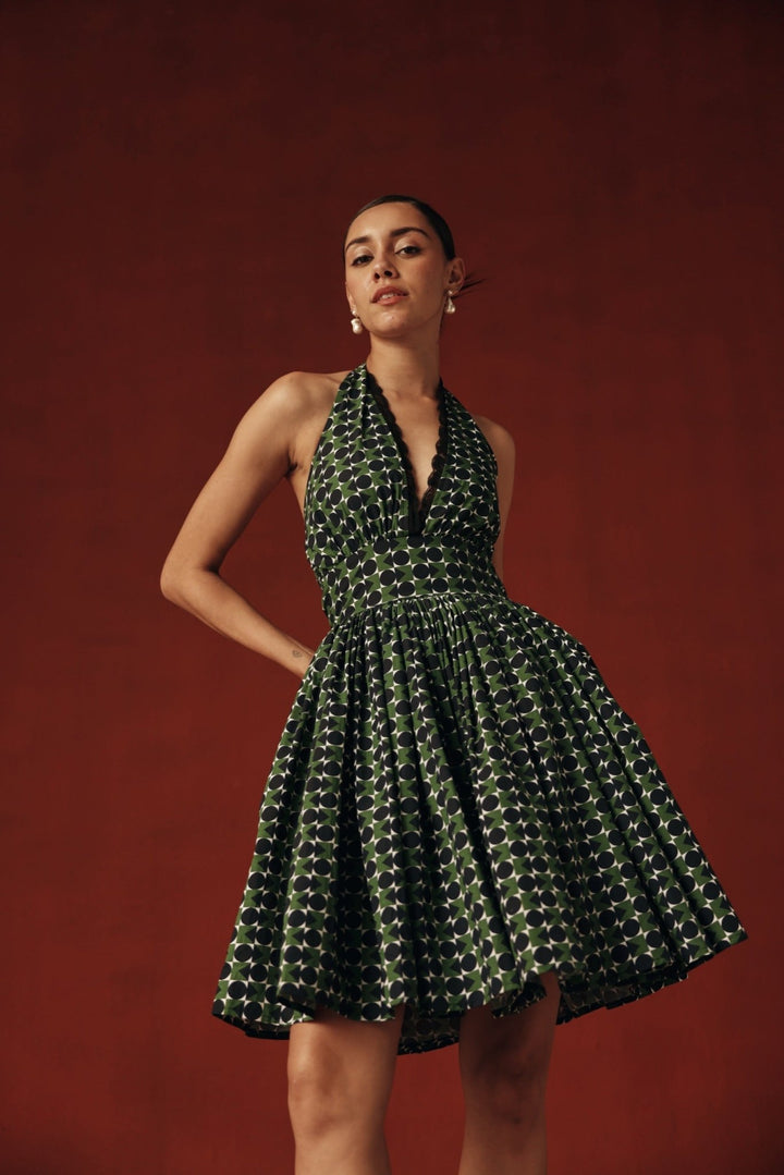 Guinguette Halter Dress - Sage By Mala