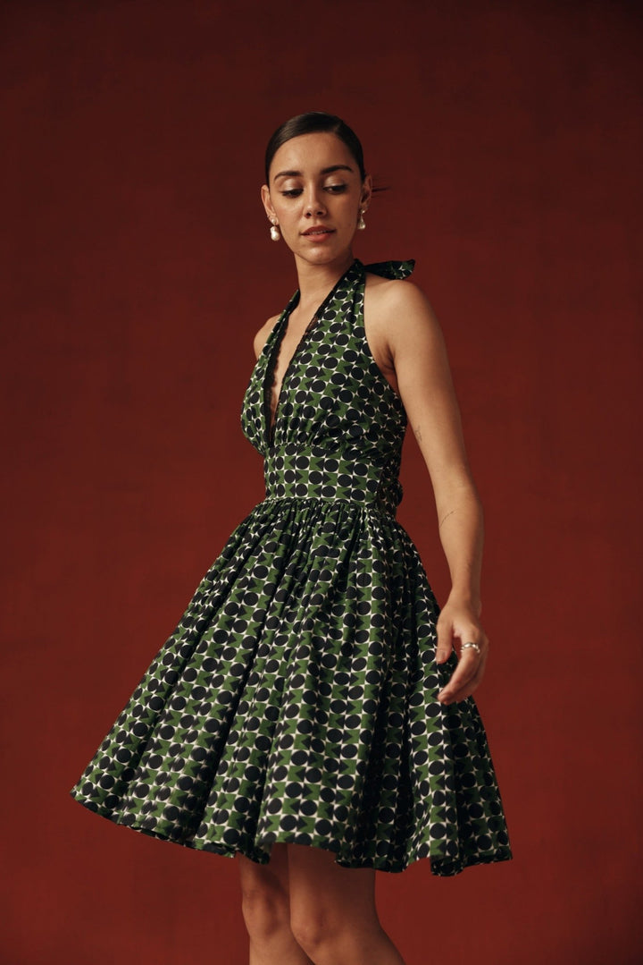 Guinguette Halter Dress - Sage By Mala