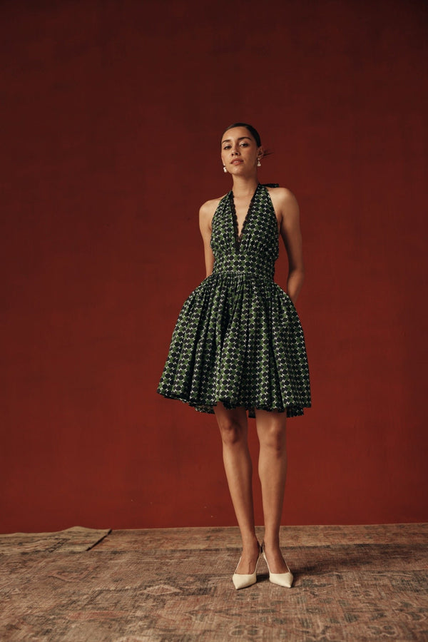 Guinguette Halter Dress - Sage By Mala