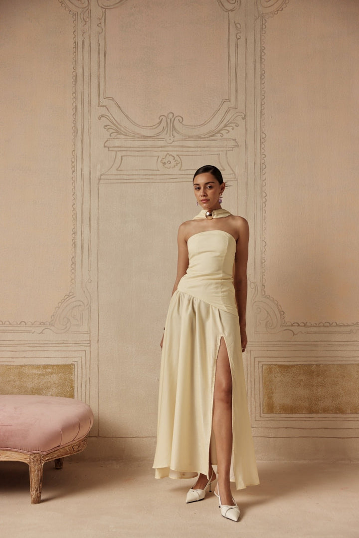 Nacré Slit Skirt - Sage By Mala