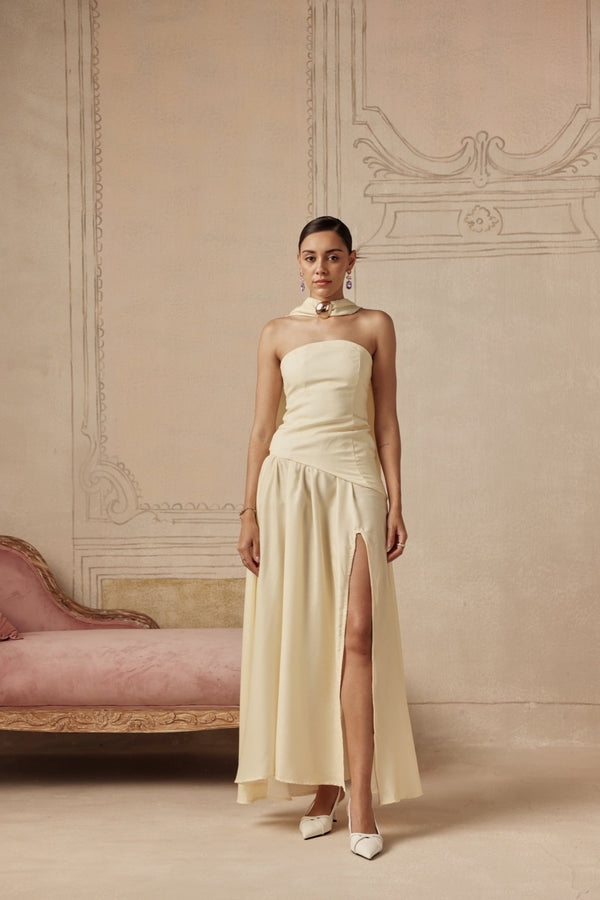 Nacré Slit Skirt - Sage By Mala