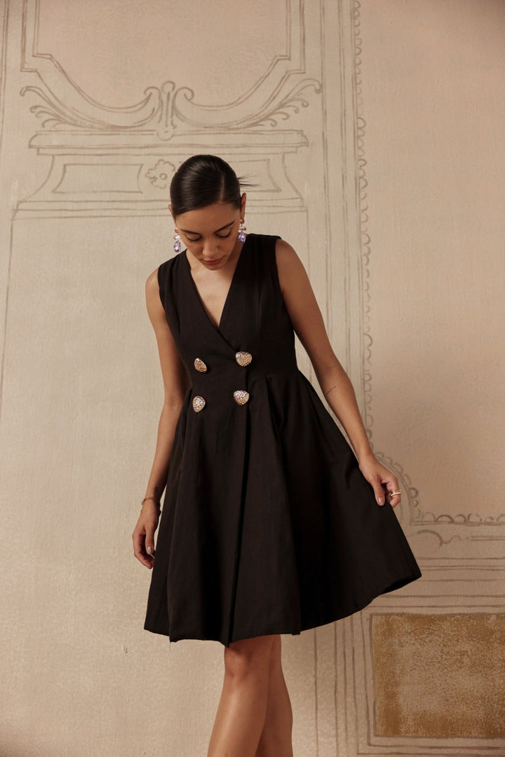 Noir Bijou Dress - Sage By Mala