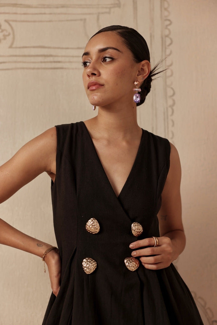 Noir Bijou Dress - Sage By Mala