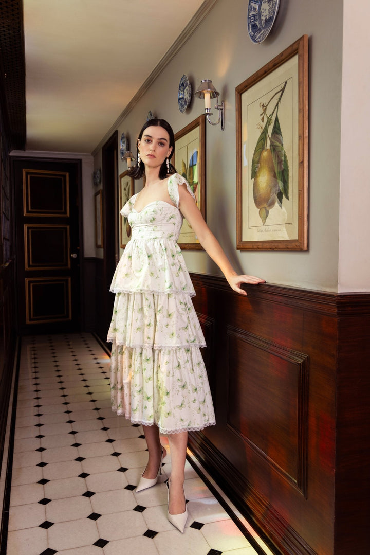 Spring Whisper Midi Dress – Sage By Mala