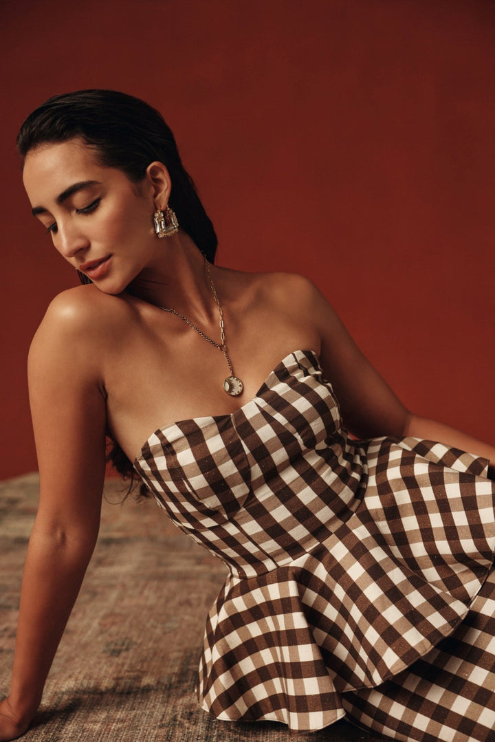 Vichy Pencil Skirt - Sage By Mala