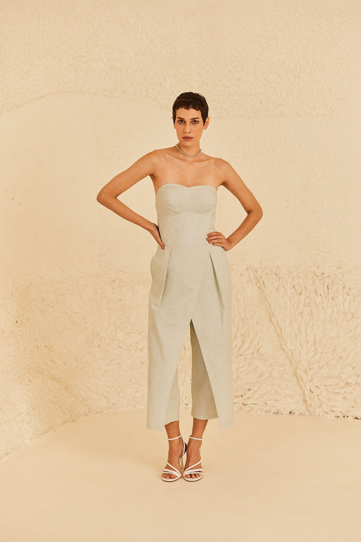 Off-Shoulder Sage Muse Jumpsuit - Sage By Mala