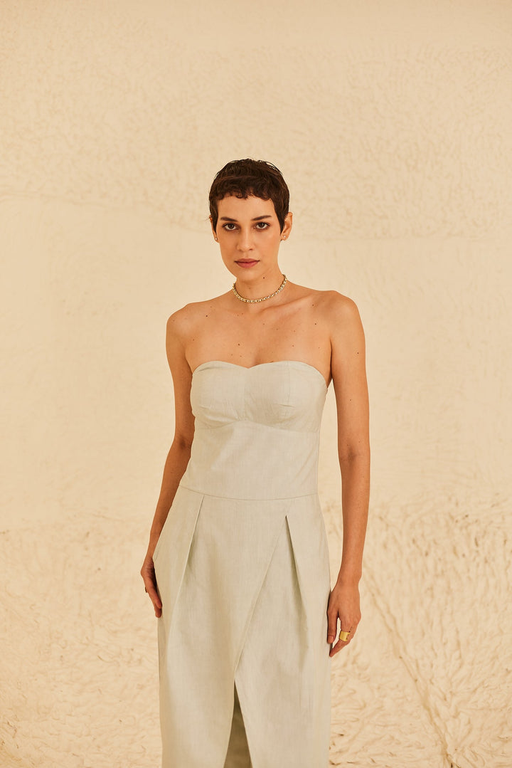 Off-Shoulder Sage Muse Jumpsuit - Sage By Mala