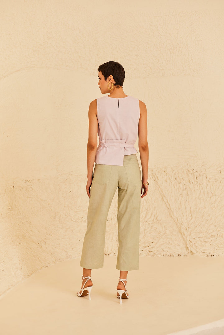 Skye Culotte Trousers - Sage By Mala