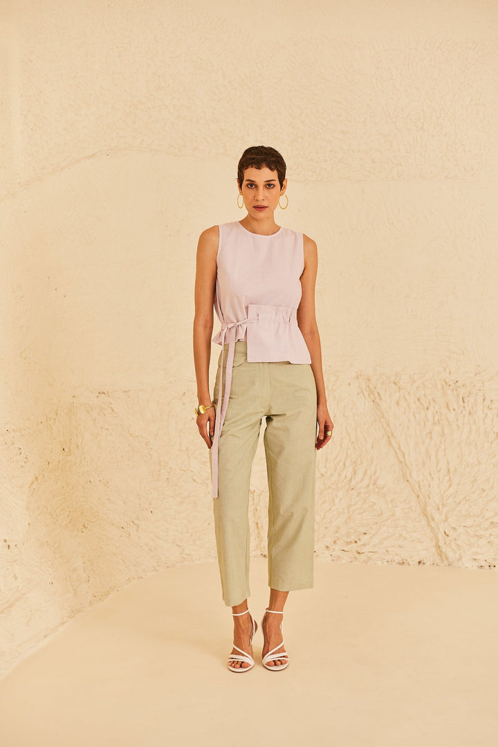 Skye Culotte Trousers - Sage By Mala